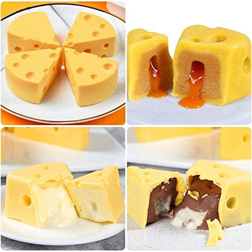 Cheese Shape Silicone Mold, 8 Cavity Cake Pop Molds Silicone, Non-Stick Silicone Baking Mold For Ice Cube Tray Chocolate, Cake, Jelly, Mousse Cake Pastry For Household Kitchen #TOP6