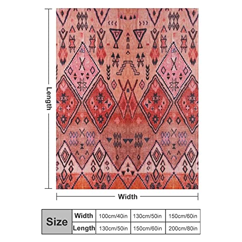 Boho Farmhouse Oriental Traditional Moroccan Flannel Fleece Throw Blankets 50"X40" Lightweight Fluffy Winter Fall Blanket Cozy Soft Fuzzy Plush Home Decor For Couch Bed Sofa Bedroom Living Room #TOP2