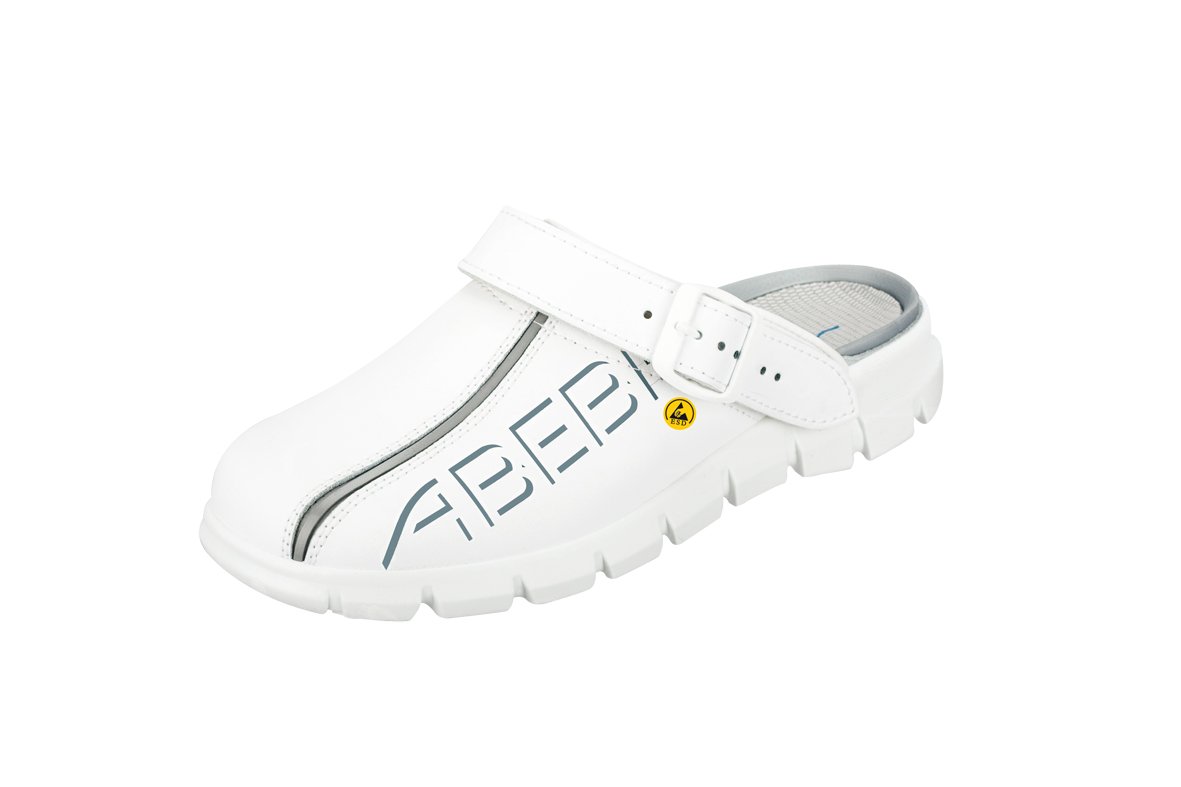 Abeba 37310-41 Size 41 "Dynamic" ESD-Occupational-Clog Shoe - White