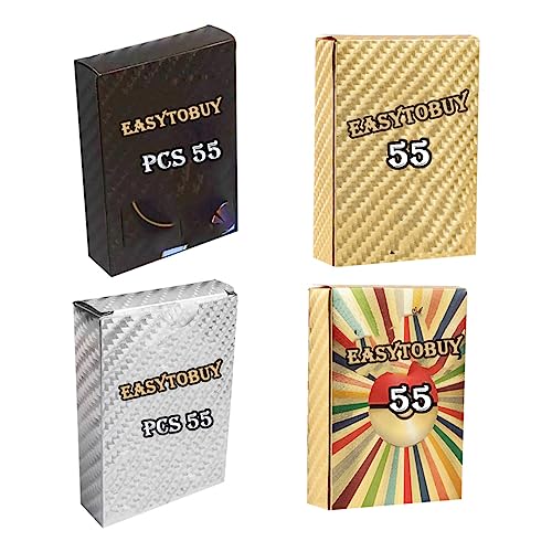 Image of VARIYA ENTERPRISE New Playing Cards | 220 Pcs (Black + Gold + Silver + Rainbow) Foil Card | Assorted Cards TCG Deck Box | V Series Cards Vmax GX Rare Golden Card and Common-Rare Mystery Card Best Gift