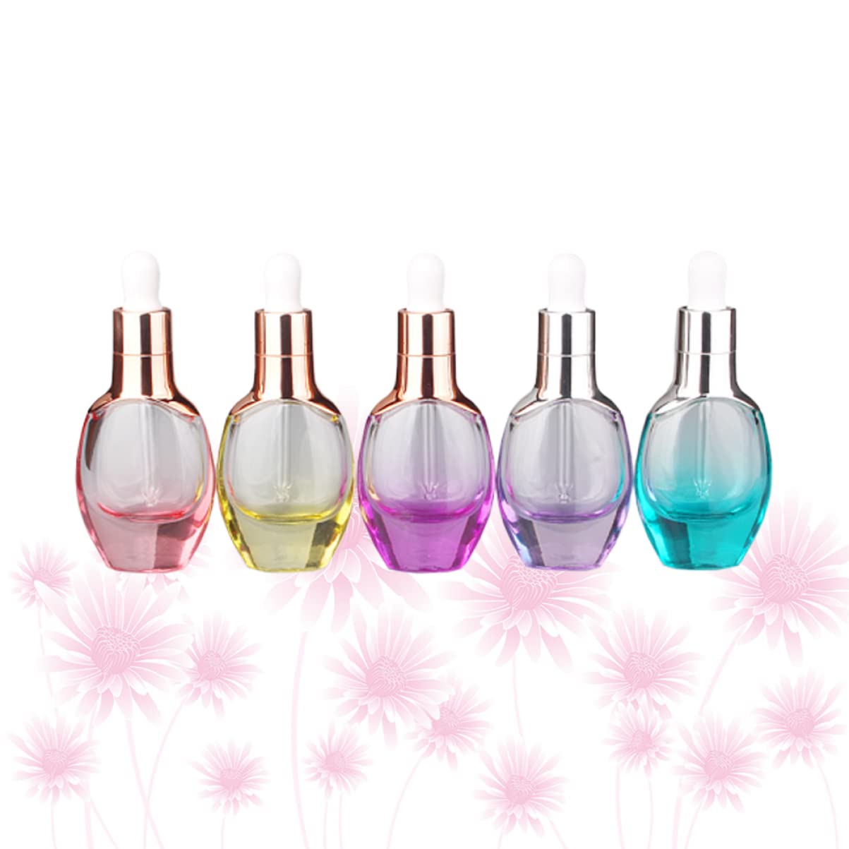 30ml Rollerflaschen Dropper 5er Set Leere Ölflaschen Für Unterverpackungen Praktische Reiseflasche