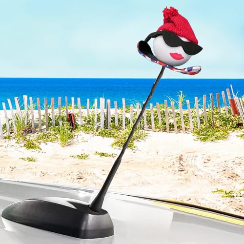 Cooltoppers Snow Bunny Snowboarder Car Antenna Topper Auto Accessory