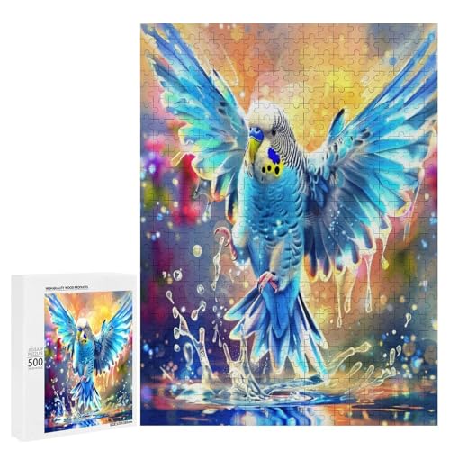Happy bluebudgerigar puzzle 500 pezzi multicolore creativo ragazziper adolescenti dai 11 anni gioco educativo intelligenza idea regalo per figlio 500 pcs