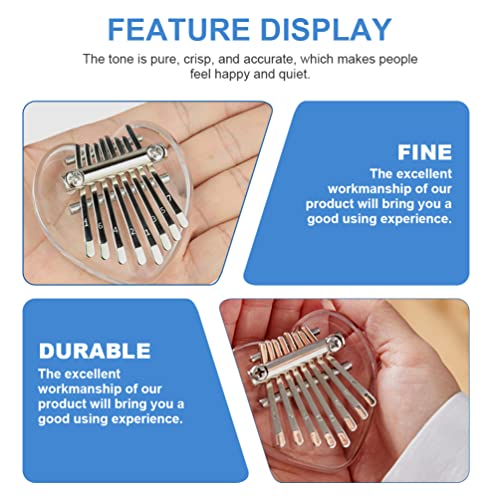 BIENKA Mini Kalimba Pouce Piano 8 Touches Doigt Piano Acrylique en Forme De Coeur Pouce Piano Petit Instrument De… - Les Beatles, Paul McCartney, John Lennon, RIngo Starr, George Harrison BIENKA Mini Kalimba Pouce Piano 8 Touches Doigt Piano Acrylique en Forme De Coeur Pouce Piano Petit Instrument De… – Image 8