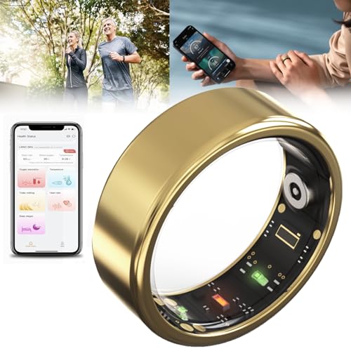 findtime Anello intelligente con cardiofrequenzimetro, monitoraggio della pressione sanguigna, monitoraggio del sonno, ossigeno nel sangue, contapassi, contacalorie, impermeabile, per uomini e donne