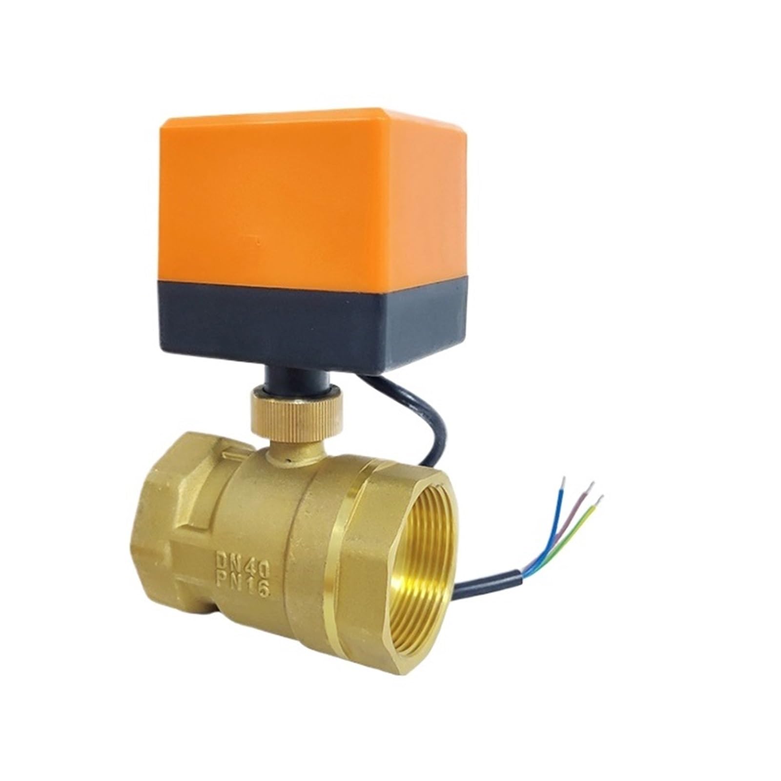Válvula de bola eléctrica Válvula de bola motorizada de latón, tres cables, dos controles, un control, 220V, 24V, 12V CA/CC, 1 ud.(1",220VAC_CR02)