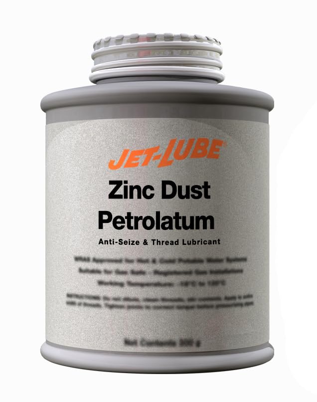 Jet-Lube 27055 Zinc Dust Petrolatum Anti-Seize & Thread Lubricant 1/4 lb Brushtop Can | Pack of 24