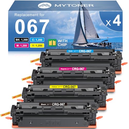 Image of MYTONER 067 Toner Cartridge Set Compatible Replacement for Canon 067 067H Toner for Color imageCLASS MF656Cdw LBP632Cdw MF654Cdw MF653Cdw LBP633Cdw MF650C LBP630C Printer (4 Pack 067 High Yield Ink)