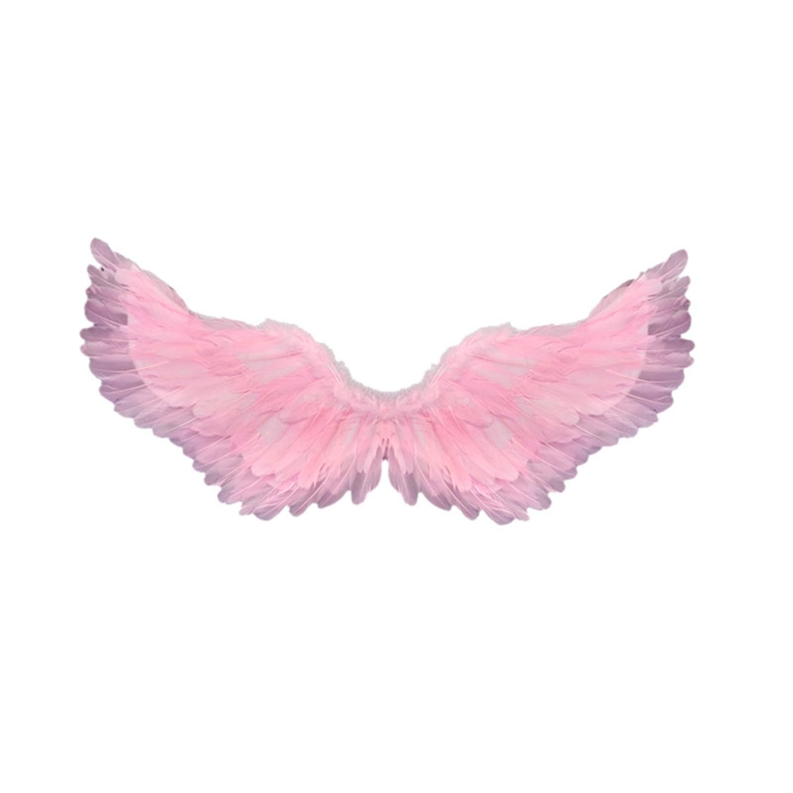 Generisch Engelsflügel Groß Damen Herren, Weiß Schwarzer Engel Kostüm, Angel Wings, Engel Flügel, Faschingskostüme Engel und Teufel Flügel Kostüm für Karneval Halloween Fasching Cosplay (Orange)
