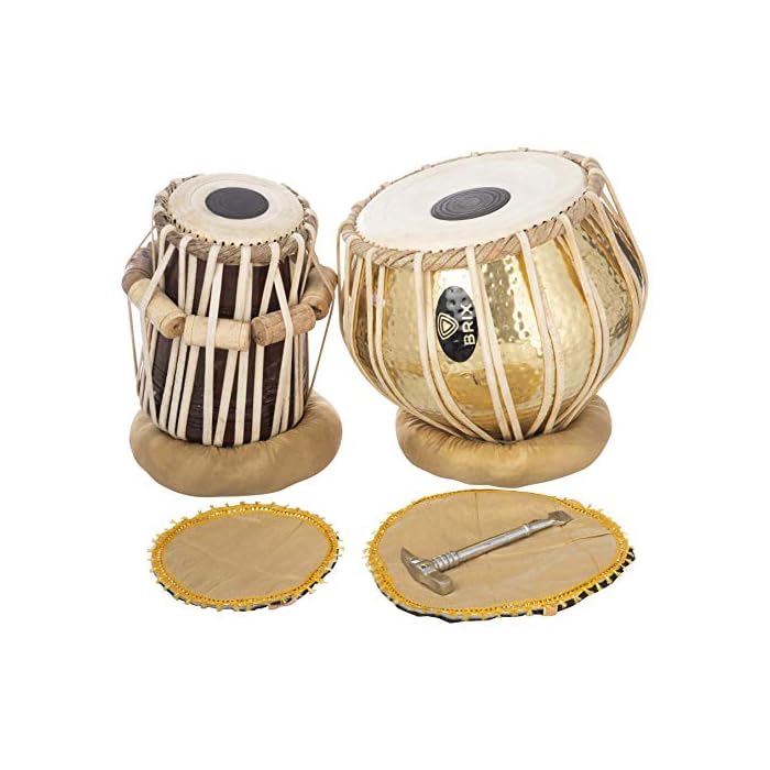 Buy Tabla Set by BRIX Basic Tabla Drums Set Steel Bayan Dayan Hammer