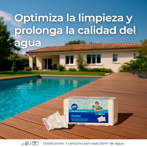 Miniatura 6 de Gre 76044 - Cartuchos De Floculante, Acción Clarificadora Del Agua De Piscina. Tratamiento Para Piscinas De Todo Tipo. 1 Kilo, Cartuchos 125 Gramos.