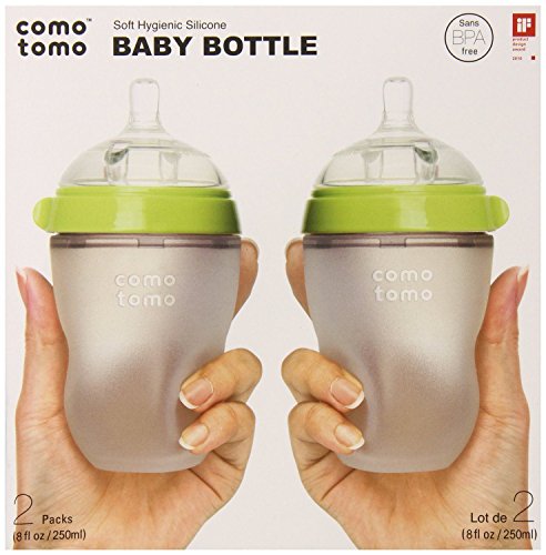 Comotomo-Natural-Feel-Baby-Bottle-Double-Pack-Green-250ml-8-oz