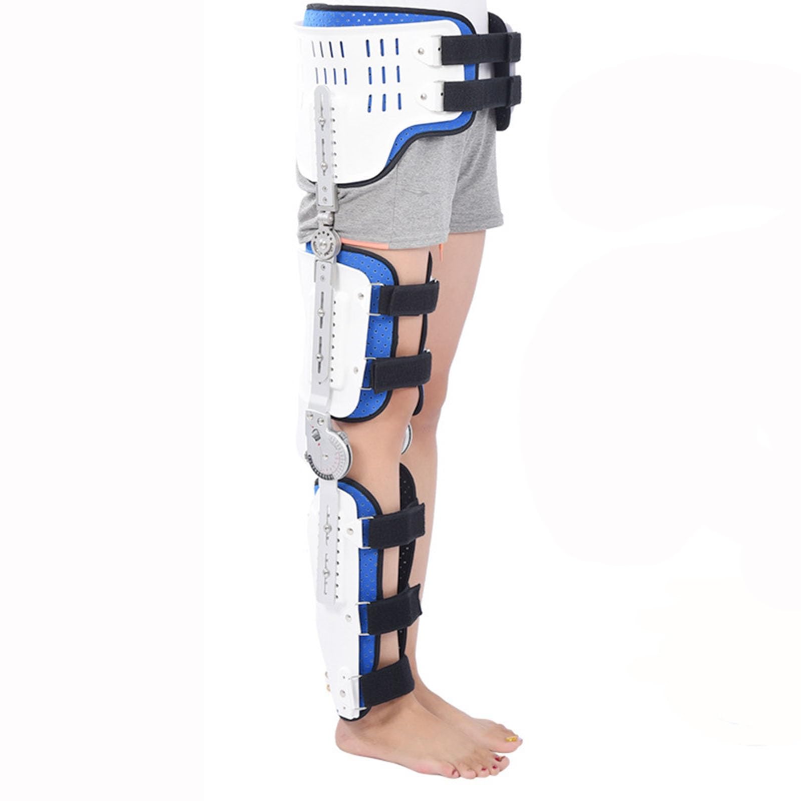 WDSOPK Hip Knee Ankle Foot Orthosis Knee Ankle Foot Orthosis Brace Adjustable Hip Joint Fixation Bracket for Brace Leg Fracture Foot and Orthotics,Left,Left (Right A)