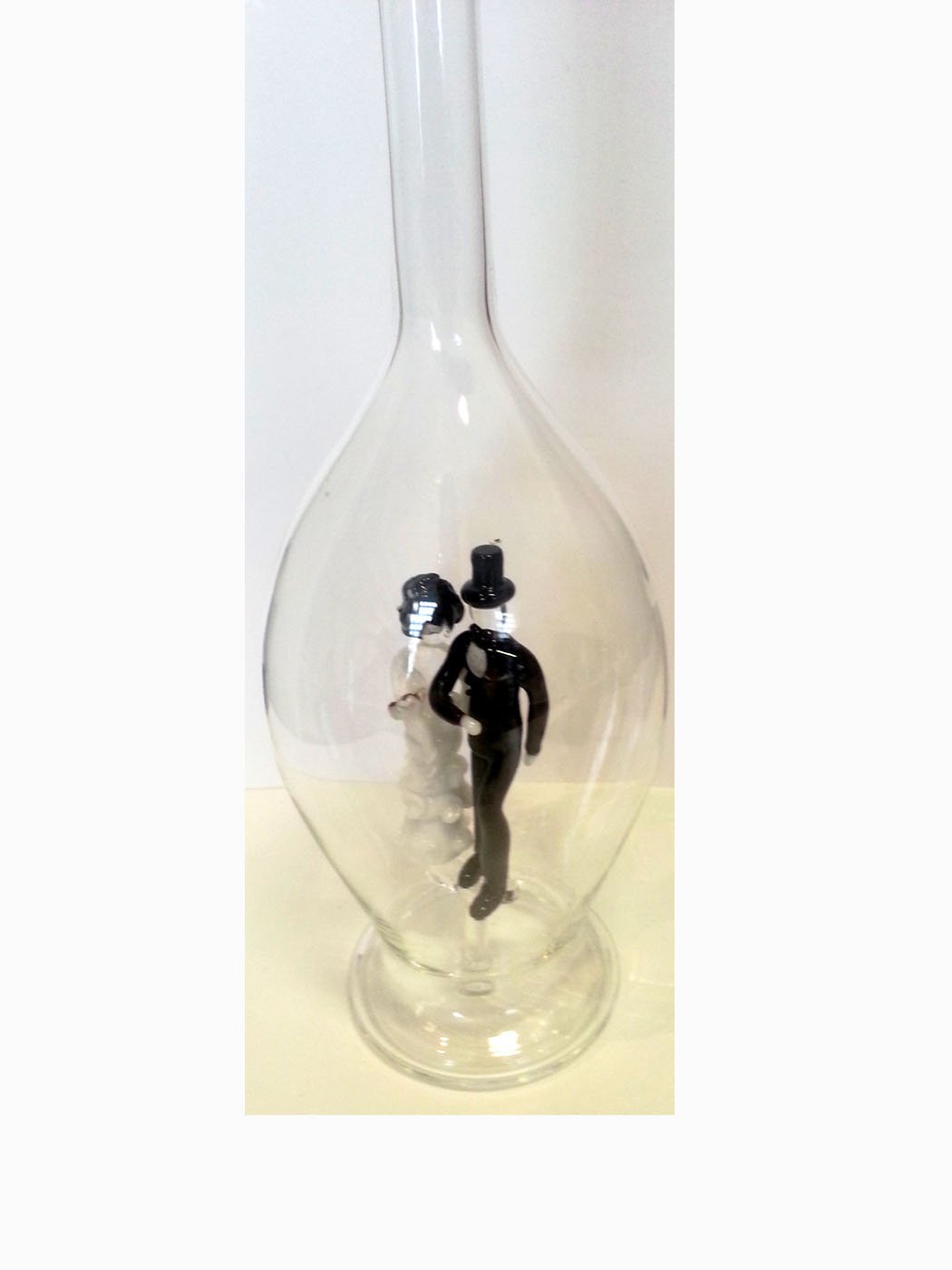 Recién casados cifras jarra mesa decoración rellenables espíritu botella novia y el novio figuras volumen 0,5 litro altura aprox 30 cm