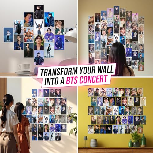 Image of BTS Mini Posters Set of 54 (4x6 Inches) | HD Print K-Pop Wall Art Prints for BTS Army | Bangtan Boys, RM, Jin, Suga, J-Hope, Jimin, V, Jungkook | Room Decor for K-Pop Fans & Collectors