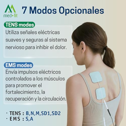 Eliminar dolor de espalda con electroestimulador TENS y EMS Med-Fit 3 para rehabilitación 4