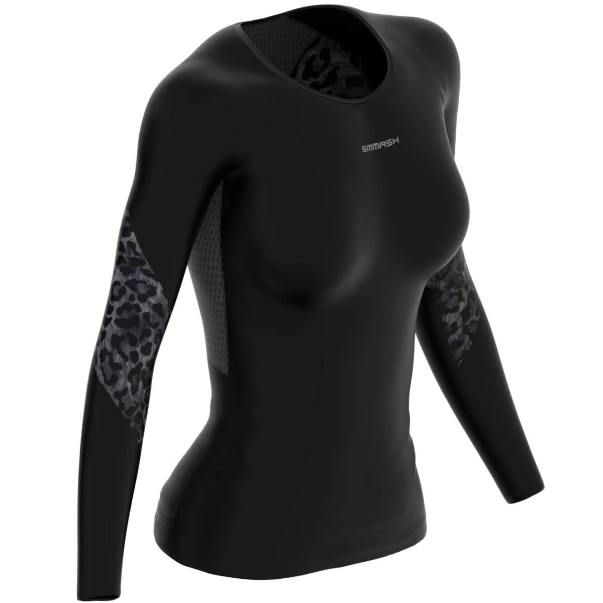 SMMASH Camiseta de Compresión Mujer Manga Larga, Ropa Deportiva Profesional Running Fitness Gimnasio Yoga, Camiseta Deportiva Outdoor, Camiseta Deporte