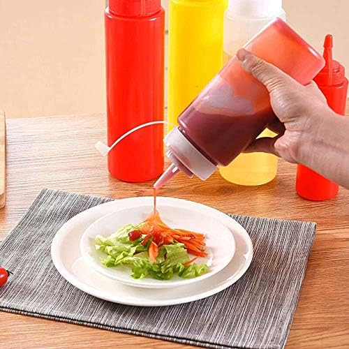 Plastic Squeeze Bottles  5-Pack Multipurpose Squirt Bottles for Condiments, Sauce, Dressing, More  Reusable Plastic Containers with Lids, BPA Free, Dishwasher Safe by Swizzle Bottles, 24 Ounce