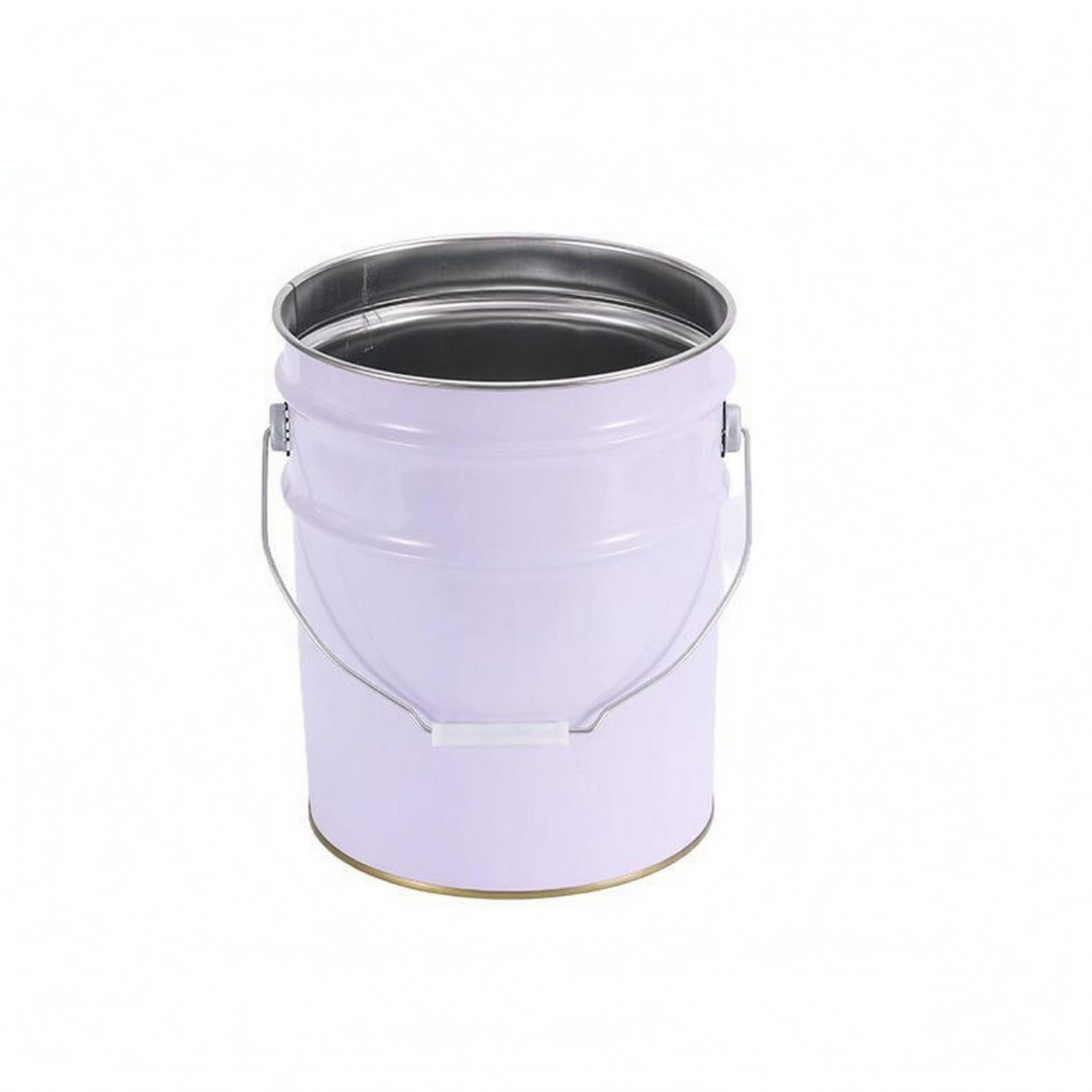 Glossy Finish Tin Pail Rolled Rim Painted 10L Bucket Metal Silver | Construction Finish Handle Metal Silver 10L Bucket-image-42