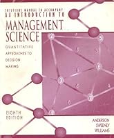 Introduction to Management Science Solution Manual 0314208003 Book Cover