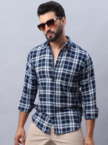 Image of Indian Needle Men's Striped Regular Fit Shirts