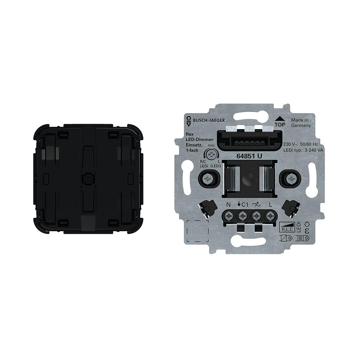 Busch-Jaeger flexTronics Wireless Set: 64851 U LED-Dimmer-Einsatz