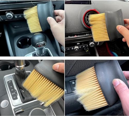 Image of NAREVAL Car Interior Cleaning Brush Scratch Free Car Duster Car Interior AC Vents Cleaning Brush Soft Duster Interior Cleaning Dusting Tool for Automotive Accessory Car (Medium Size Brush N1)