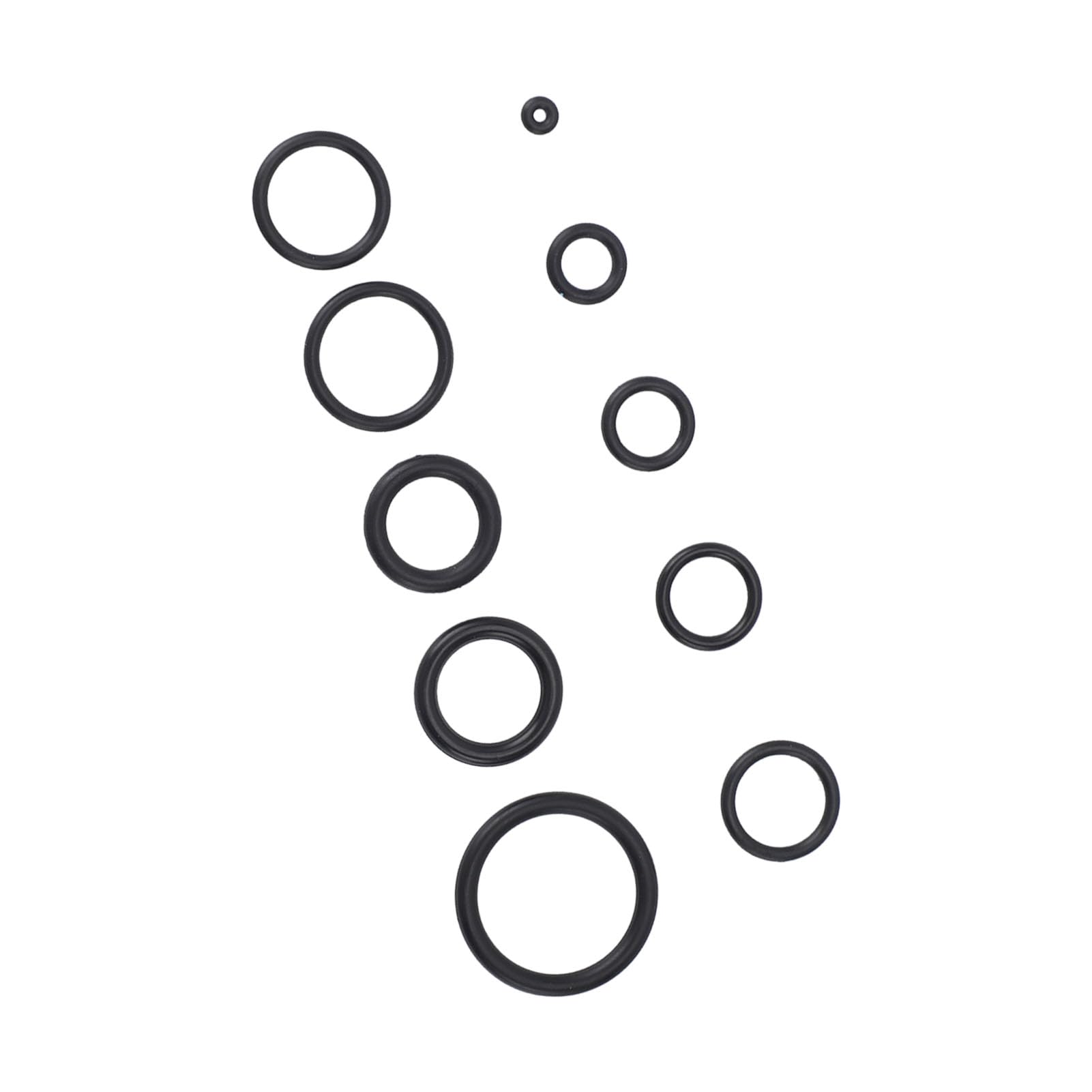 Kit O-ring per Immersione 50 Pezzi Plastica Duro 10 Dimensioni Scatola Trasparente Snorkeling Surf Subacqueo