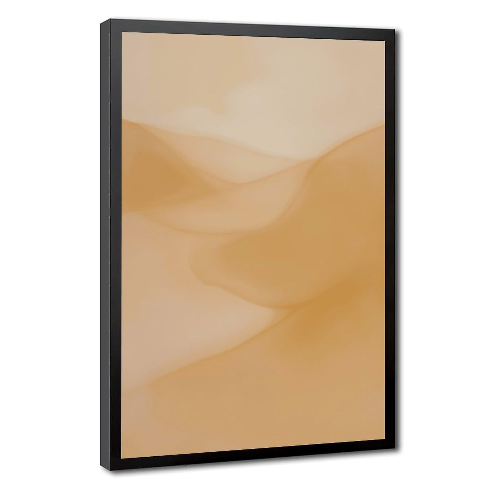 Zguols Warm Peach Abstract And Minimalist Poster 0 Canvas Poster Bedroom Decor Sports Landscape Office Room Decor Gift Black Frame 24" L X 36" W