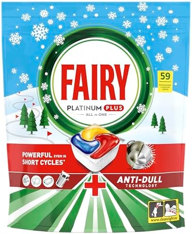 Fairy Platinum Plus Cápsulas De Lavavajillas Todo En Uno Limón, 5...