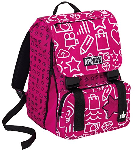 Preisvergleich Produktbild ERWEITERBARER Rucksack - APPACK MICRO MACRO - Schulranzen - Rosa 31Lt