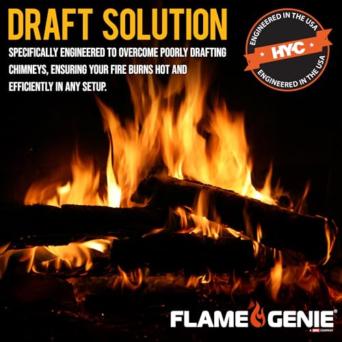 Flame Genie Fireplace Grate - Self-Feeding Fireplace Tools, Cast Iron, Wood Stove Accessories, Fire Logs, Fireplace Grates, 3" Leg Clearance - GT-30-BX - Thumbnail 6