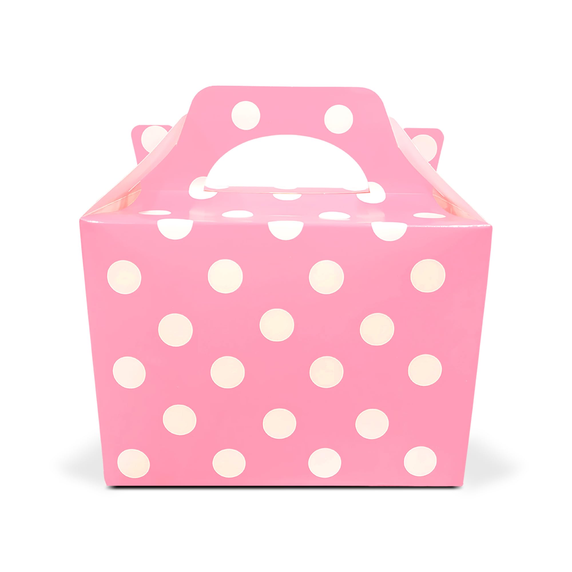Lotus 30-Pack Baby Pink Polka Dot Party Boxes – Fun & Stylish Spotty Design for Kids' Birthday Parties, Baby Showers & Picnics | Perfect for Treats, Loot Box, Goody Bags & Party Favors (Baby Pink)