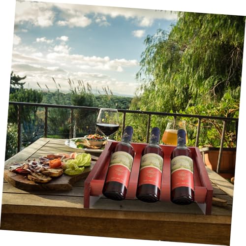 Soporte de madera para botellas de vino de mesa miniatura 3