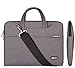 Produktbild Qishare 11,6'' 12'' Laptoptasche multifunktionale Laptoptasche für Damen Herren Schüler, Verstellbarer Schultergurt und unterdrückter Griff, tragbarer Dokumentenordner (11,6-12 Zoll, Grau)