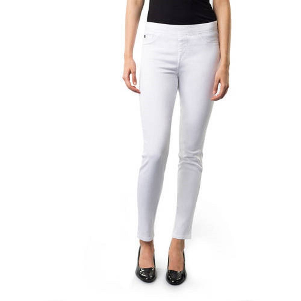 JordacheWomen's Premium Stretch Pull-On Denim Jegging Pants (White)
