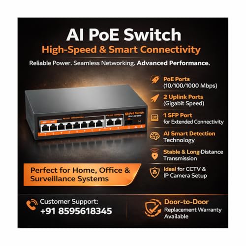 Image of DeckLink 8MP 4K IP CCTV Camera Full Setup, 4 Dome and 4 Bullet Cameras, 10CH NVR, 2TB Surveillance HDD, 1000Mbps PoE Switch and All Accessories
