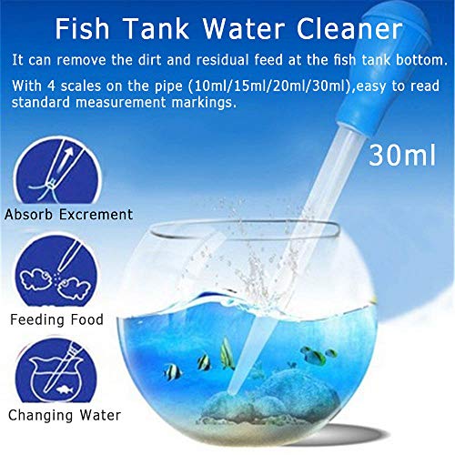ACEONE Aquascaping Tools, 5 in 1 Stainless Steel Aquarium Tool Set with Wave Scissors, Tweezers, Spatula, Squirt Feeder, PH Tester for Fish Tank Aquatic Plant
