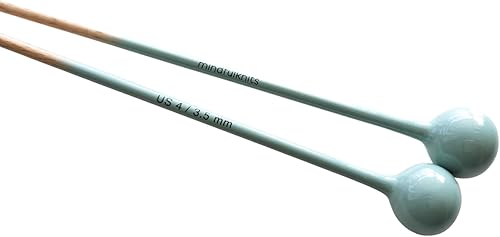 Miniatura 4 de mindfulknits Agujas de tejer de madera de haya rectas de primera calidad, tamaño 4 de EE. UU., 0.138 in - 13.8 in de longitud, suministros de punto