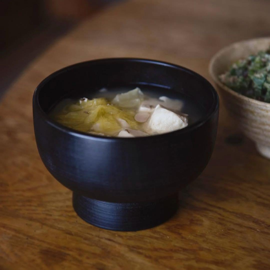 木工作家 豊田豪史 黒漆汁椀 2点 汁椀