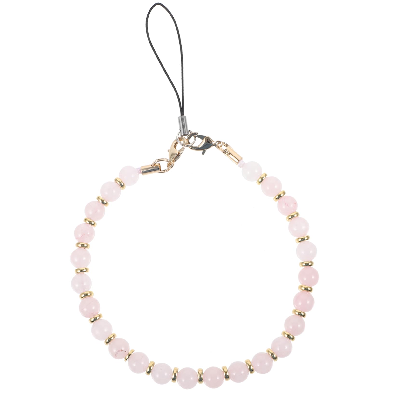 Angoily Cinghie per cellulari lux tracolla per cellulari phone charm collana tallone kit telefonini telefonare ciondolo per cellulare con perline fascino del telefono bohémien rosa
