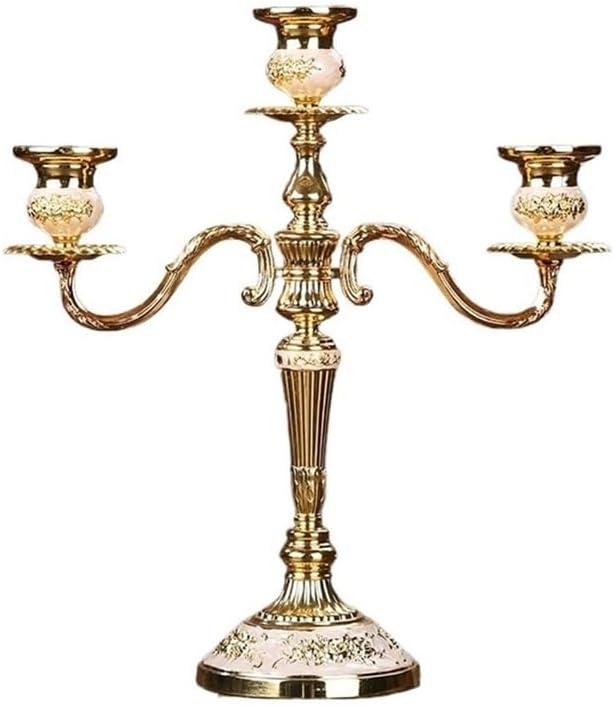 Candleholders European Retro Three-Head Candle Holder Home Wedding Props Decorative Candlestick