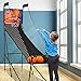 Giantex Foldable Electronic Arcade Basketball Game, with Electronic Scorer, Buzzer, 3 Basketballs, Pump, Indoor Single Shot Basketball Game for Adults, Kids