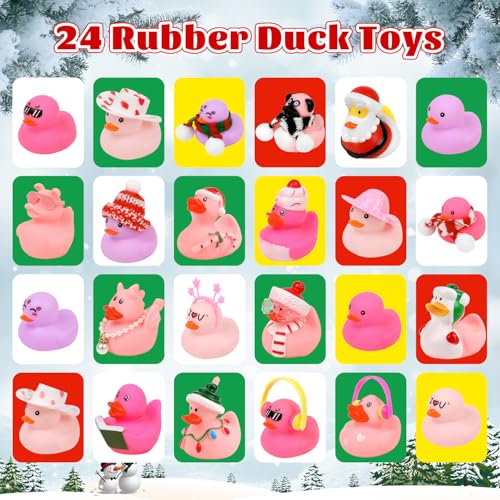 SULOLI Advent Calendar 2025 Kids,Rubber Duck Christmas Advent Calendar 2025 Christmas Novelty Gifts - Image 2