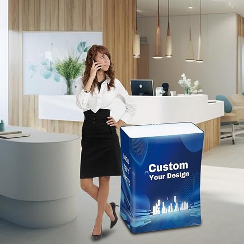 Customized Backlit LED Counters & Podiums - Portable Aluminum Hydraulic Pop-Up Rectangle Table for Trade Shows, Events, Weddings & Parties - Thumbnail 5
