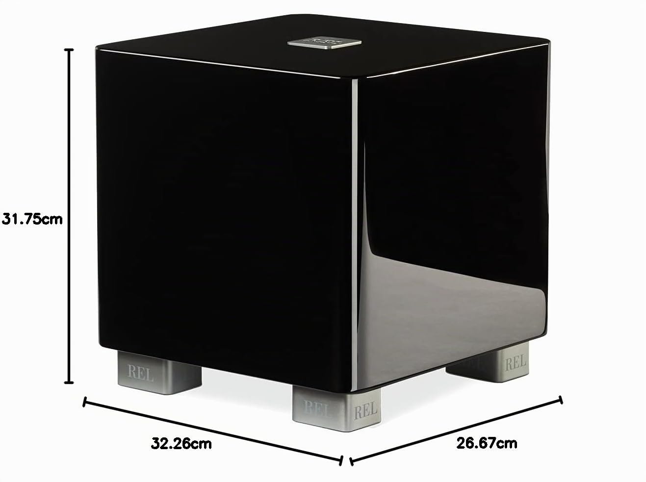 REL T/5x Subwoofer alimentato da 20,3 cm, design compatto sigillato con amplificatore di classe AB, ingressi RCA e bassi potenti per sistemi stereo HiFi, Home Theater e suono surround, finitura nera