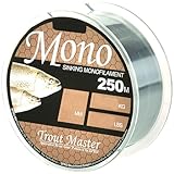 Trout Master monofile Angelschnur zum Forellenangeln Mono Schnur - 200m Monoschnur, Durchmesser/Tragkraft:0.20mm / 4.2kg
