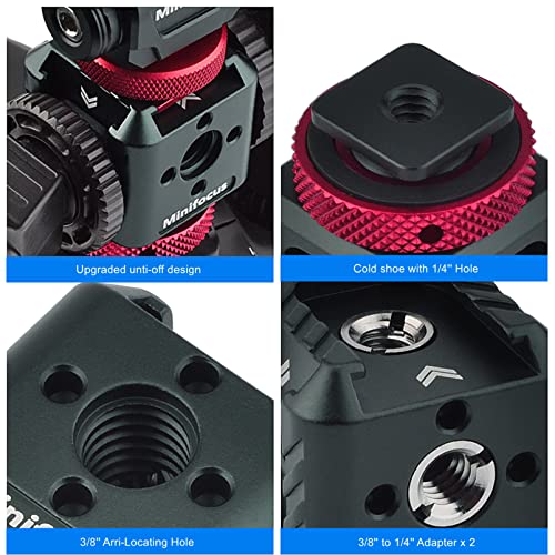 Camera Hot Shoe Extension Bracket With Triple Cold Shoe Mount Adapter For Led Video Light Mic Monitor Audio Recorder Studio Flash, With 1/4'', 3/8'' Thread Hole And Arri-Locating Hole For Magic Arm #TOP5