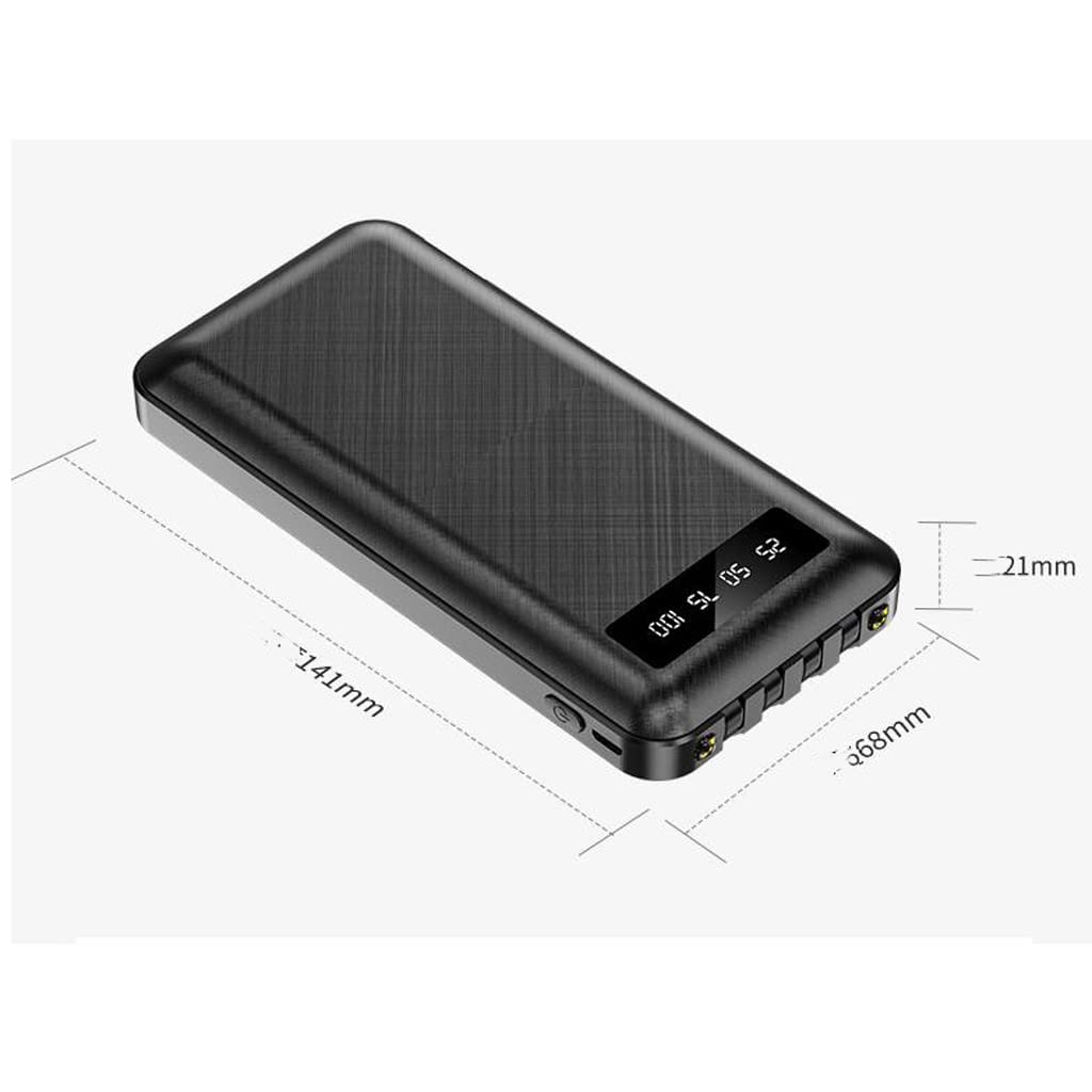 JJJ Mini Fast Charge jest wyposażony w Line Sharing Power Bank 20 000 mAh światło i przenośny powerbank o dużej pojemności (kolor: czarny, rozmiar: 10 000 mAh)