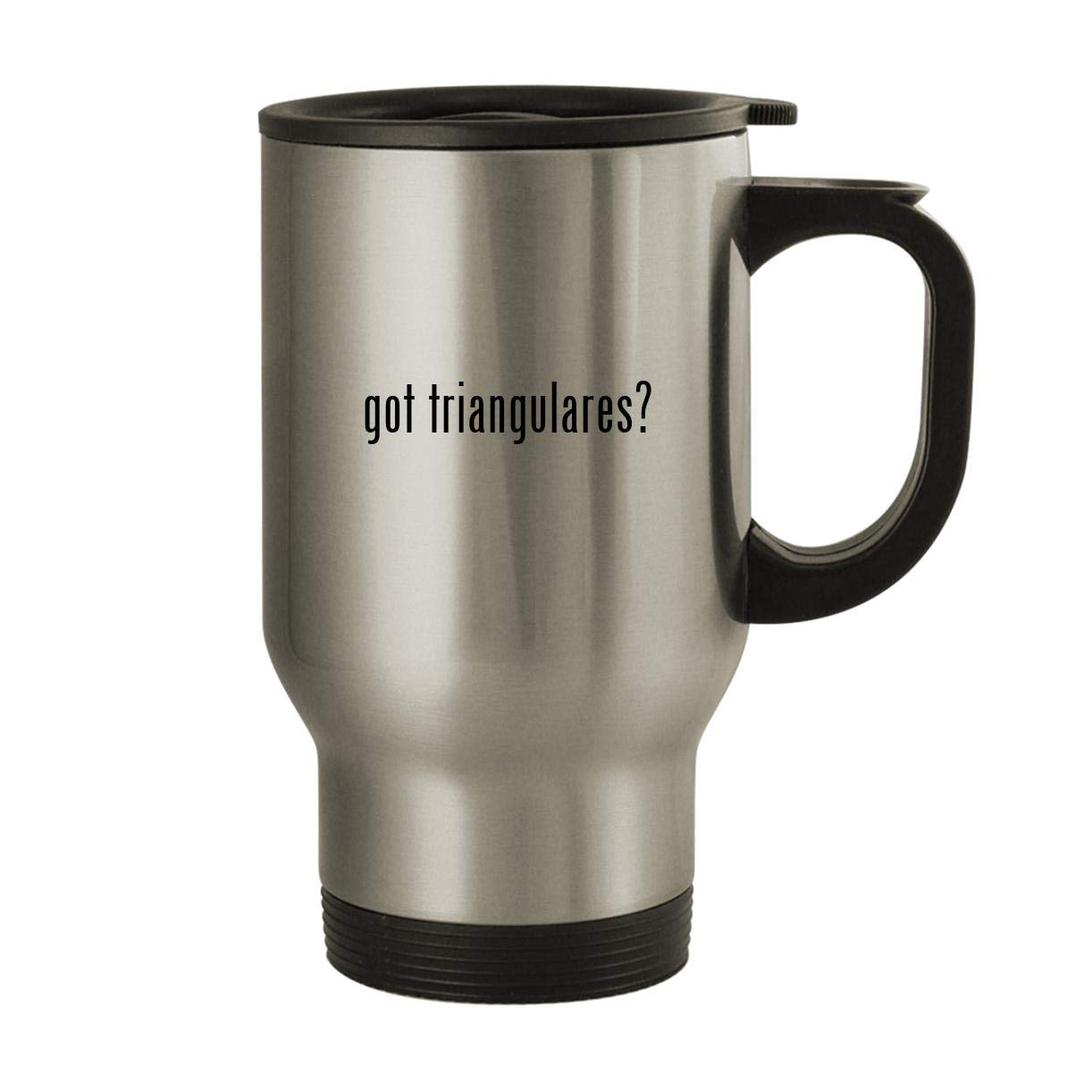 got triangulares? - Stainless Steel 14oz Travel Mug, Silver